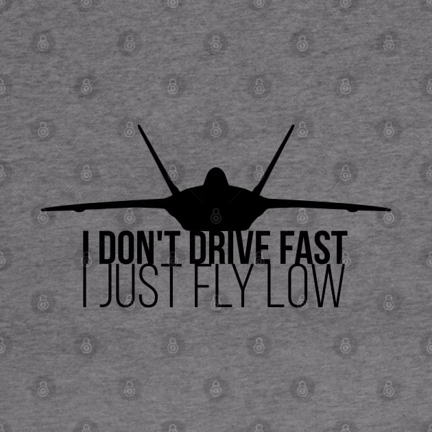 I don't drive fast, I just fly low — F-22 Stealth Fighter Jet by Vidision Avgeek